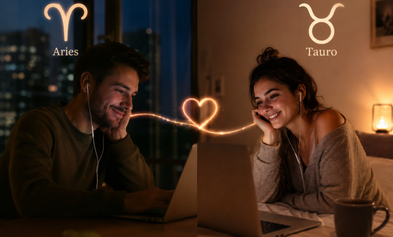 Aries y Tauro en una relación a distancia