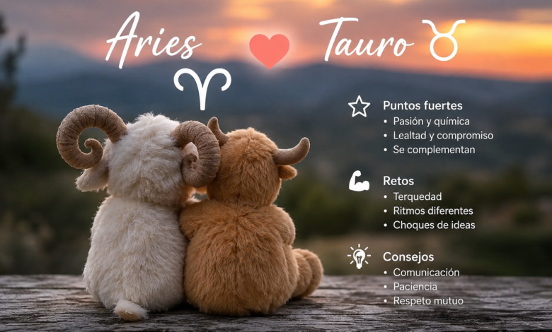 Compatibilidad Aries y Tauro en el amor: puntos fuertes, retos y consejos
